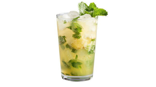 Cocktail mojito on transparent background