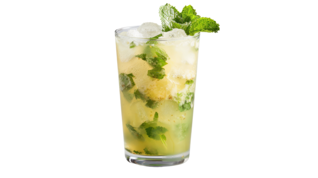 Cocktail mojito on transparent background