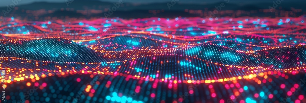 Poster abstract futuristic technology concept with modern digital design elements for backgrounds