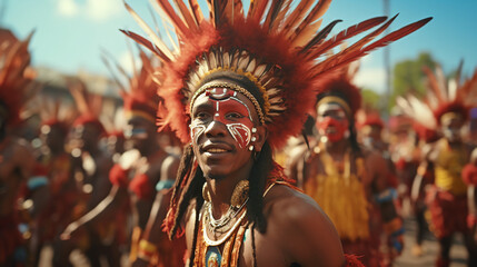 Fototapeta premium A portrait of a tribal man