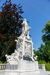 Mozart Monument in the Burggarten Park in Vienna