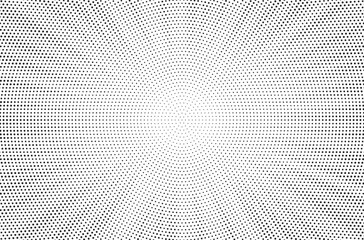 Halftone gradient sun rays pattern. Abstract halftone vector dots background. monochrome dots pattern. Vector background in comic book style with sunburst rays and halftone. Retro pop art design.	