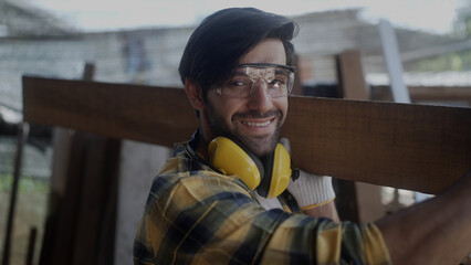 carpenter working in the workplace