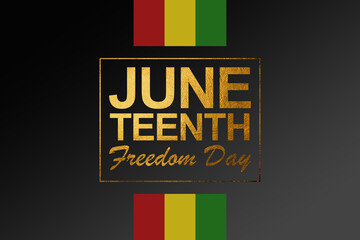 Juneteenth Freedom Day Background Design. Banner, Poster, Greeting Card. Vector Illustration.