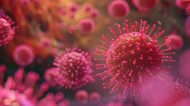 Adeno-associated viruses (AAV) are small, non-pathogenic viruses, 3D render, 16:9