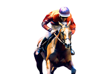 Equestrian jockey watercolors racing gital Abstract sport splash Illustration horse