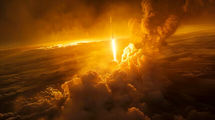 Launching into the Unknown: Captivating Images of Space Rocket Ignition