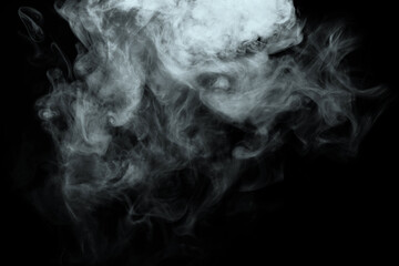 Fototapeta premium Abstract powder or smoke isolated on black background