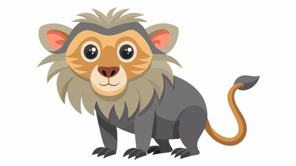 cute-baboon-isolated-on-white-background vector illustration 
