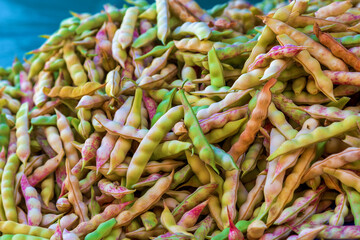 Erbsen - Bohnen - Gemüse - Markt - gesund