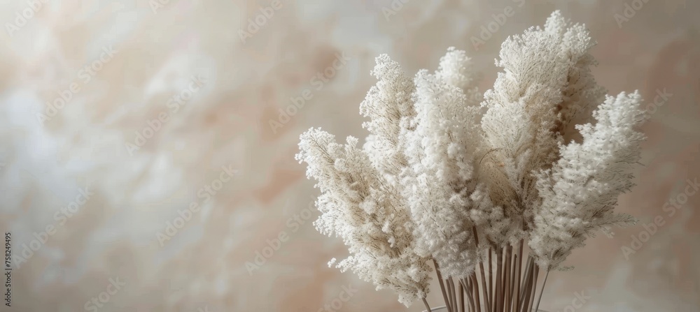 Poster beautiful white abstract autumn minimalistic background with soft and elegant design elements