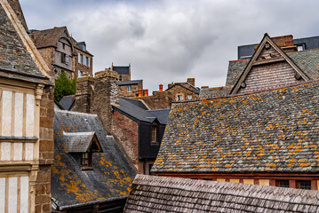 Mont St Michel city , Brittany France, 
