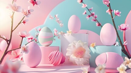Pastel Easter Eggs A Festive Ode to Spring Renewal