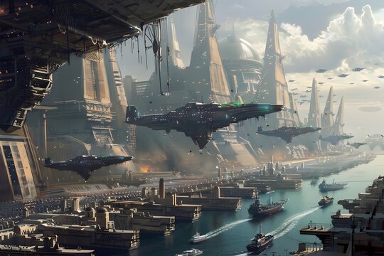 Sumerian Empire's Futuristic Harbor: Where Ancient Trade Meets Digital Security