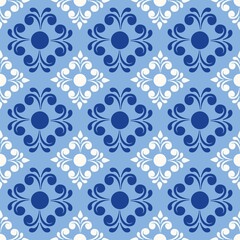 Blue and white mosaic like seamless background..Mosaic color texture for additional graphic design. Colorful, repeating background, with a delicate regular shape