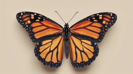  a close up of a butterfly with orange and black stripes on it's wings and a black and white stripe on the back of it's wings.