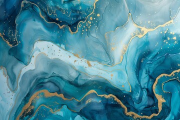 Blue background marble abstract texture pattern gold watercolor gray white dark paint green luxury...