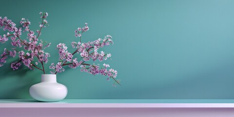 Elegant Cherry Blossoms in Vase: A Serene Interior Decor