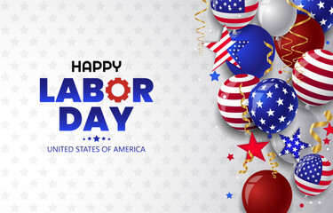 happy labor day poster for social media story, card, banner, background