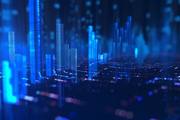 Obraz premium candlestick bull and bear background, market stock