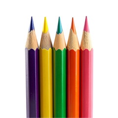 Fototapeta premium Color pencils isolated on Transparent background.