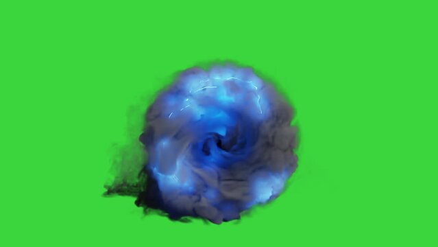 Portal magic effect on green background
