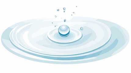 Fototapeta na wymiar A raindrop splashing on a flat surface with ripples