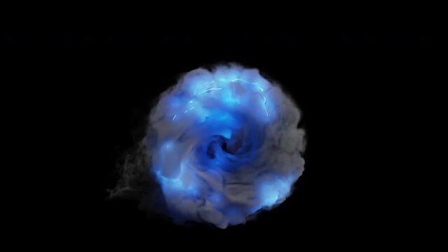 Portal magic effect on black background with alpha channel