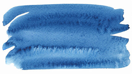 Fototapeta premium Blue Watercolor Brush Strokes On White Background