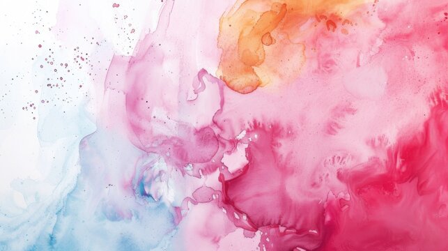 Images showcasing the delicate and transparent qualities of watercolor paint, admired for its luminous effects and fluid, spontaneous application