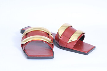 Picture of women flat chappal. Ladies' Flat Slippers are so easy to style and versatile that a...