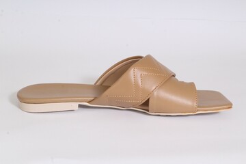 Picture of women flat chappal. Ladies' Flat Slippers are so easy to style and versatile that a...