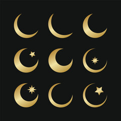 Luxury Moon Phases Golden Set