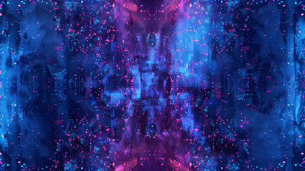 A blue and purple background with a lot of dots