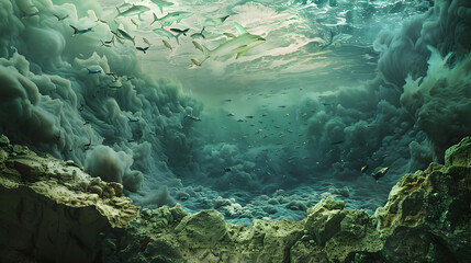 "Aquatic Abode: Underwater Nesting Site"