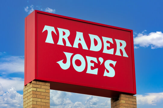 Trader Joe's Grocery Store Sign and Trademark Logo