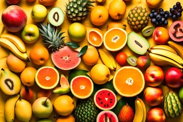 Rolgordijnen fruits and vegetables © Goshi