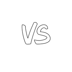 VS Versus icon logo Battle , fight  headline white background