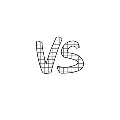 VS Versus icon logo Battle , fight  headline white background