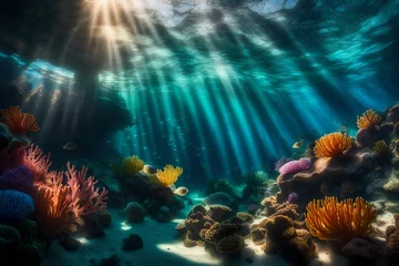 Foto op Plexiglas coral reef and fishes © Goshi