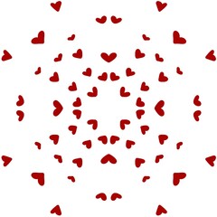 Pattern with hearts white background, Valentine's day 
