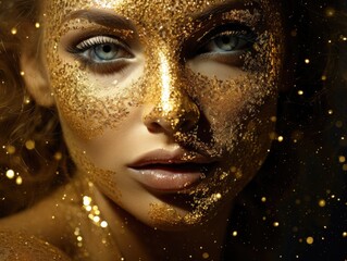 a gold glitter background