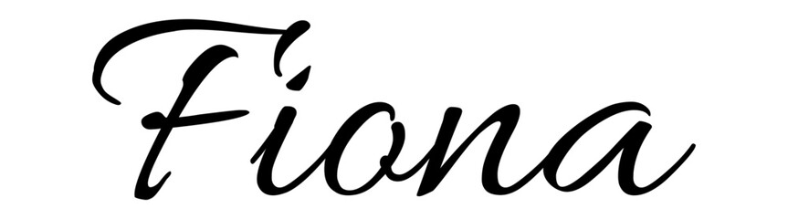 Fiona- black color - name written - ideal for websites,, presentations, greetings, banners, cards,, t-shirt, sweatshirt, prints, cricut, silhouette, sublimation	

 - obrazy, fototapety, plakaty