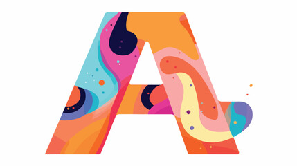 A single bold letter of the alphabet in a playful f