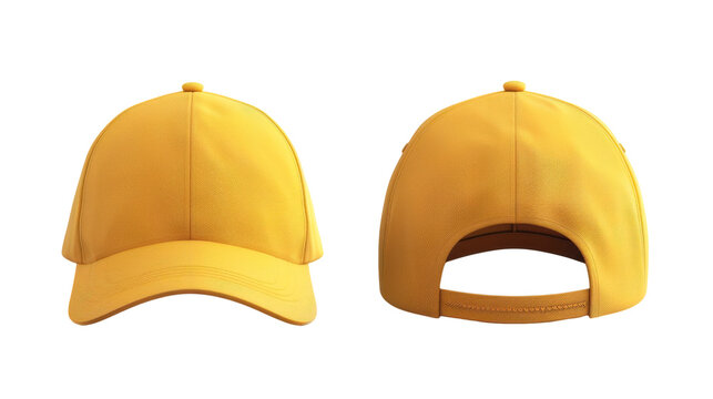 Yellow cap mockup - Transparent background, Cut out