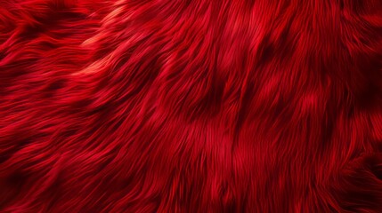Red fur background. - obrazy, fototapety, plakaty