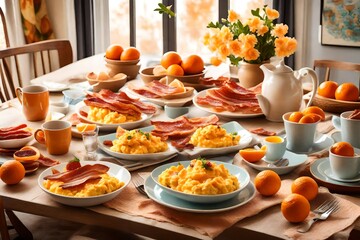 table setting for breakfast