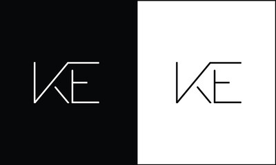 KE, EK, K, E, Abstract Letters Logo monogram