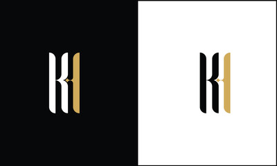 Alphabet Letters HK, KH , Initials Logo Monogram