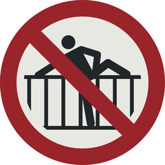 PROHIBITION SIGN PICTOGRAM, DO NOT CROSS BARRIER ISO 7010 ? P071.eps